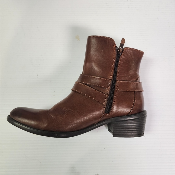 Bussola Antwerpen Avy Nevada Russet Leather Ankle Strap Boots Size 38 - Picture 9 of 11